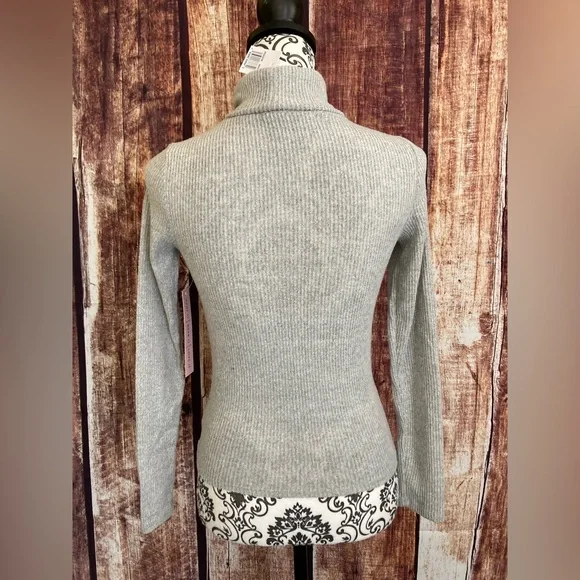 Crave Fame | NWT Women’s Cozy Twist Front Turtleneck Sweater - Picture 3 of 8